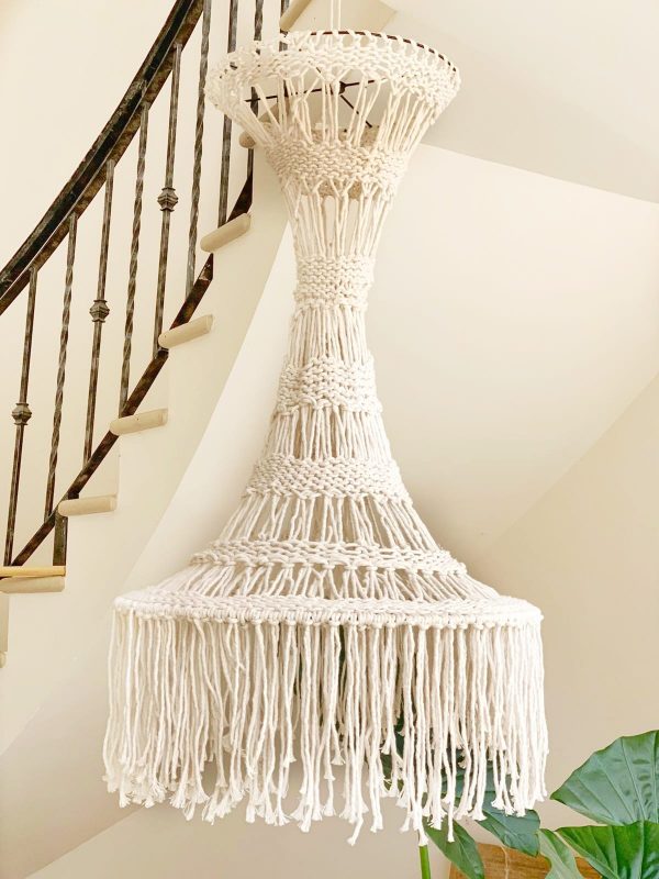 Lámpara Imperio en macramé